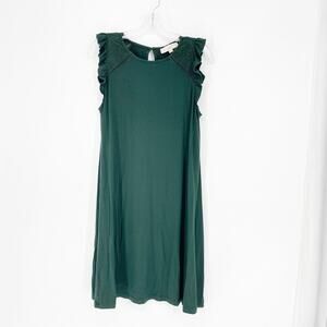 Loft Sleeveless Green Shift Dress Size Small